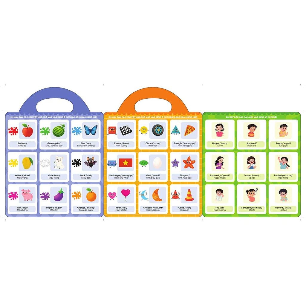 Bóc Dán Sử Dụng Nhiều Lần - Bé Học Tiếng Anh