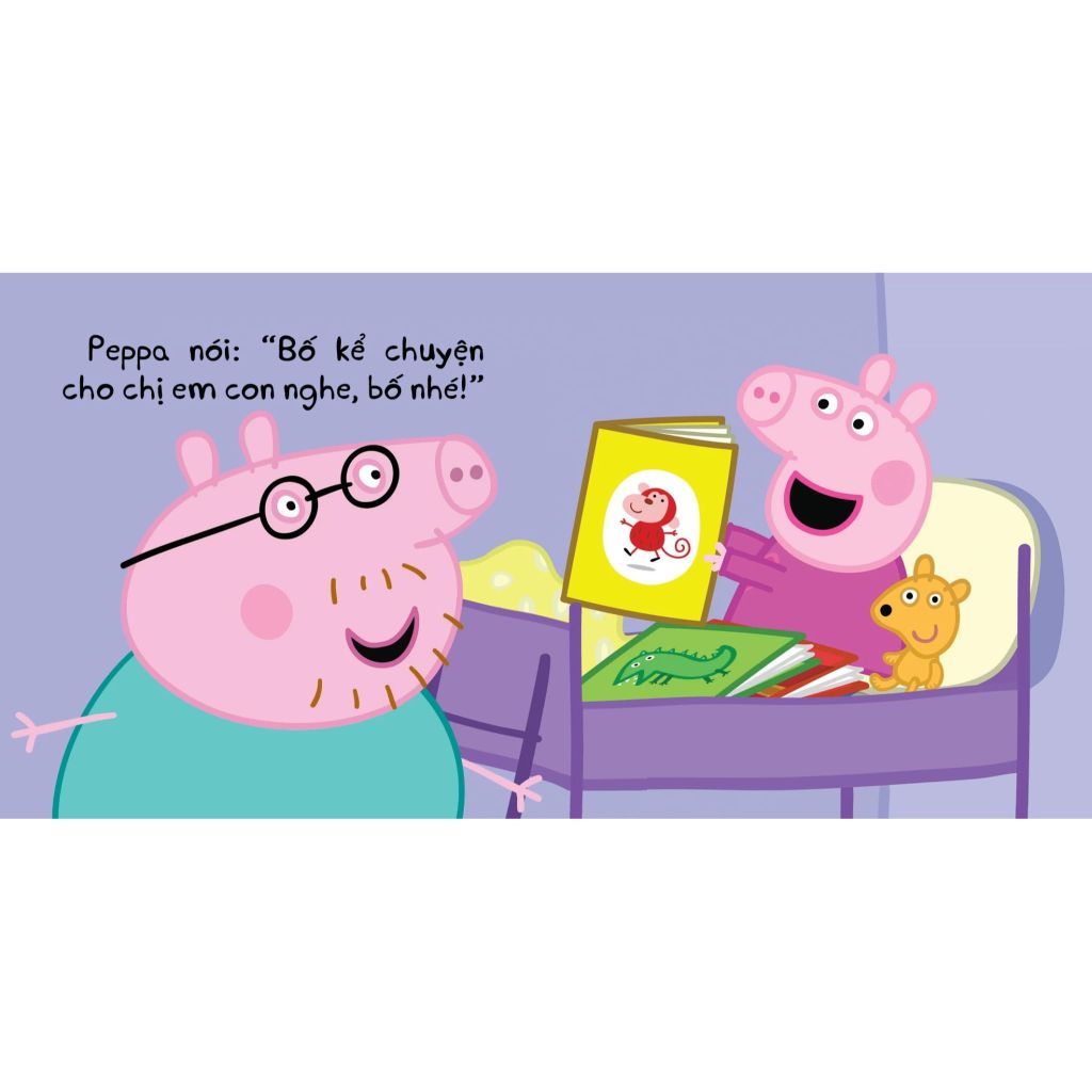 Hộp Sách Peppa Pig - Thư Viện Của Tớ - Thư Viện Nhỏ Của Tớ - Giờ Đi Ngủ (Bộ 4 Cuốn)