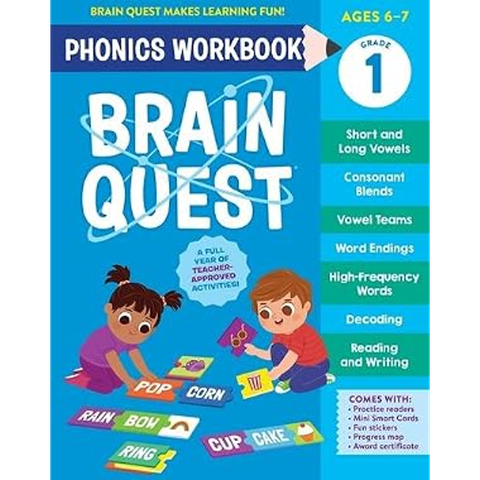 Brain Quest Phonics Workbook: Grade 1