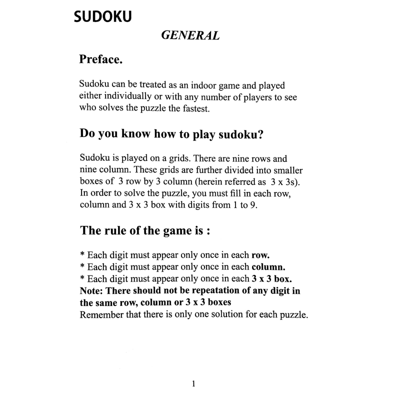 Brain Twister Sudoku General