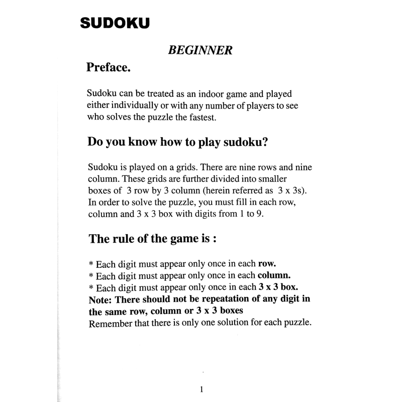 Brain Twitster Sodoku Beginner
