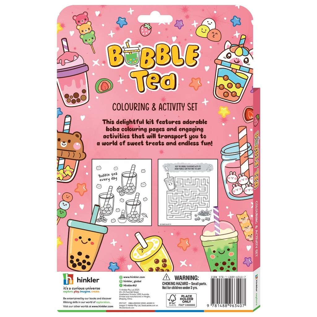 Bubble Tea Colouring & Activity Set