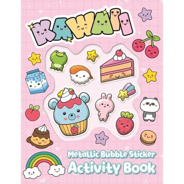 Metallic Bubble Sticker Book - Kawaii