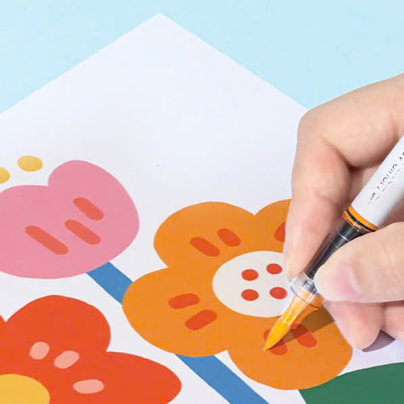 Deli - Hộp 24 Bút Màu Acrylic Marker Mực Lỏng EC199-24