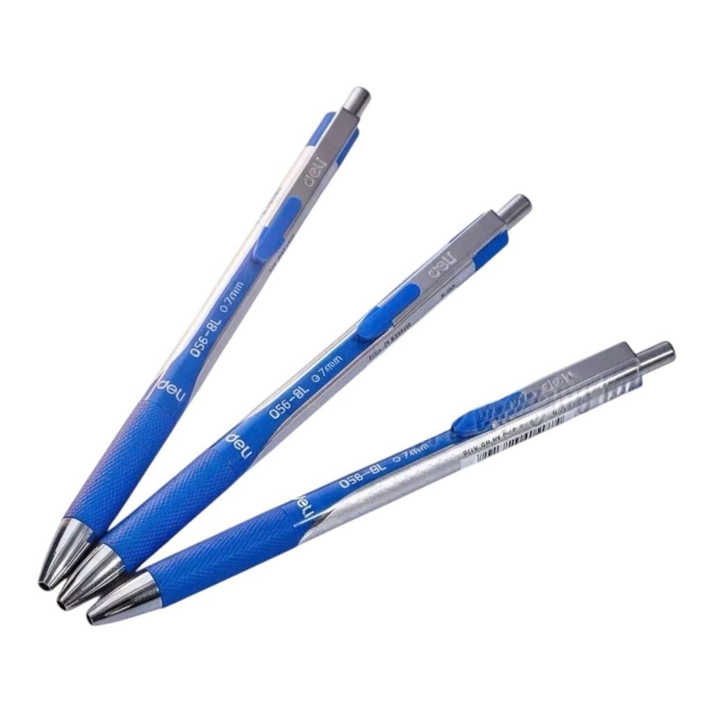 Deli - Bút Bi Cao Cấp Ngòi 0.7mm Mực Xanh CQ56-BL