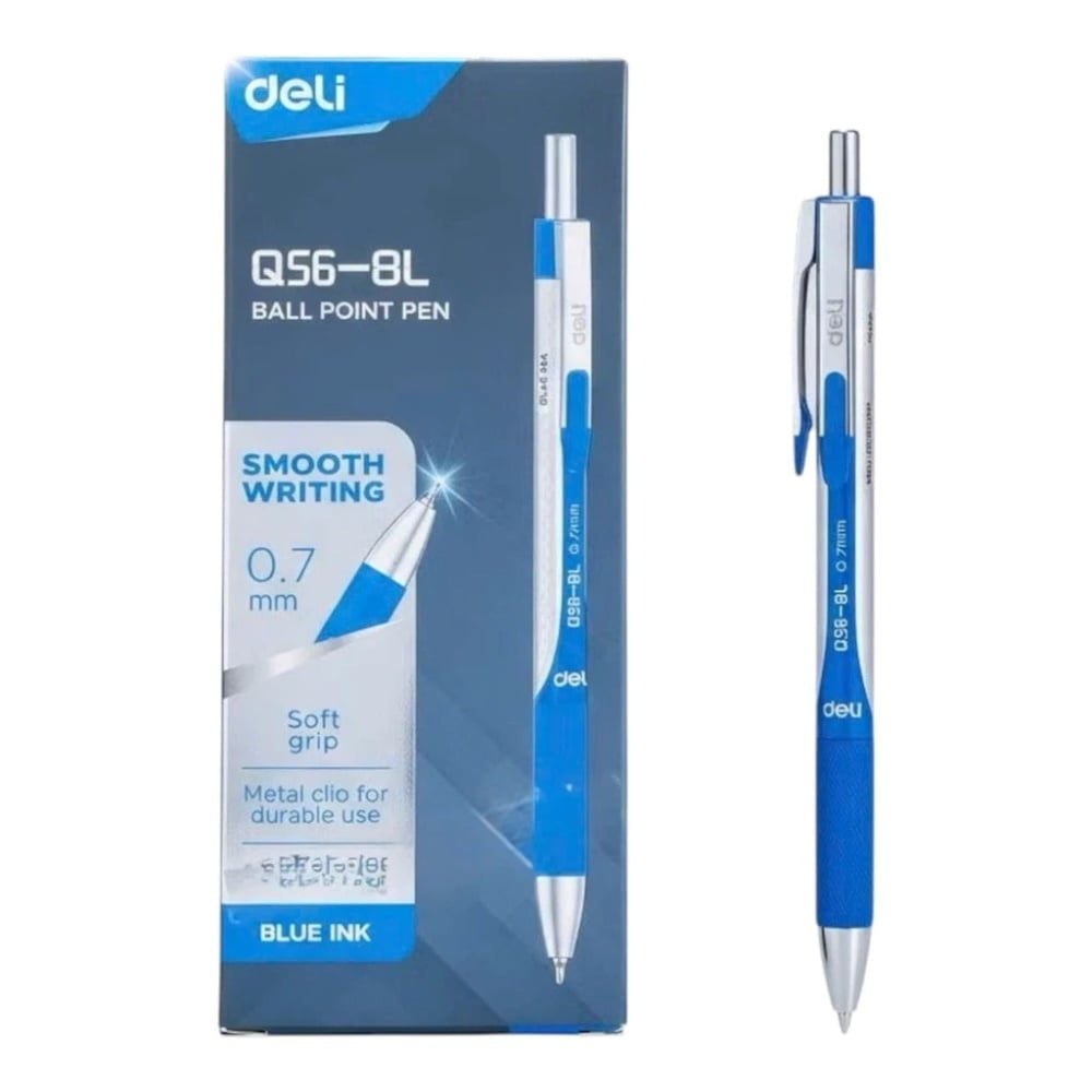 Deli - Bút Bi Cao Cấp Ngòi 0.7mm Mực Xanh CQ56-BL