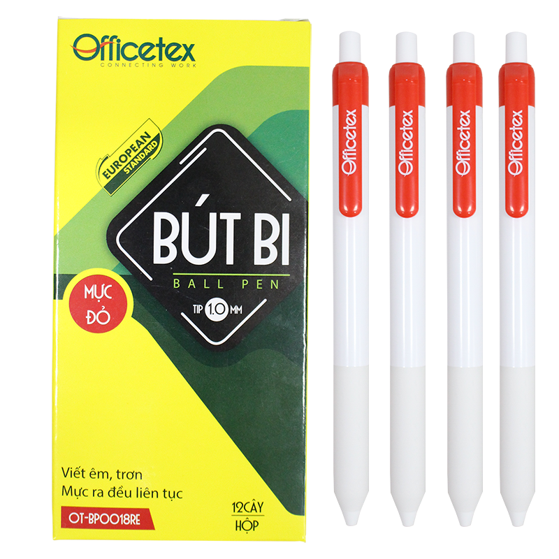 Bút Bi Mực Đỏ OT-BP0018RE