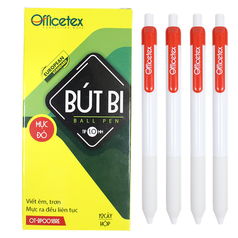 Bút Bi Mực Đỏ OT-BP0018RE
