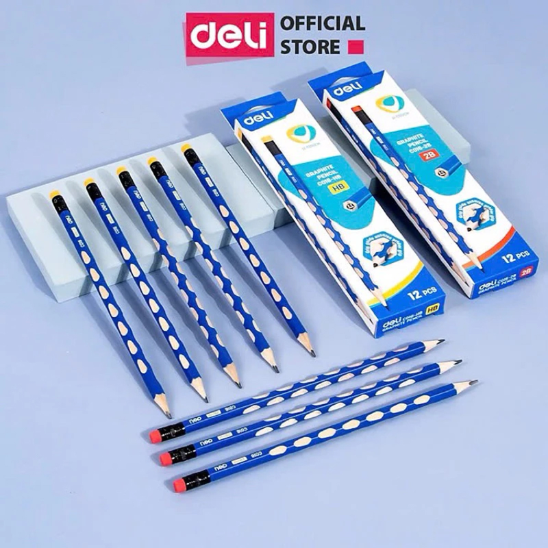 Deli - Bút Chì Lục Giác Màu Xanh EC016-2B
