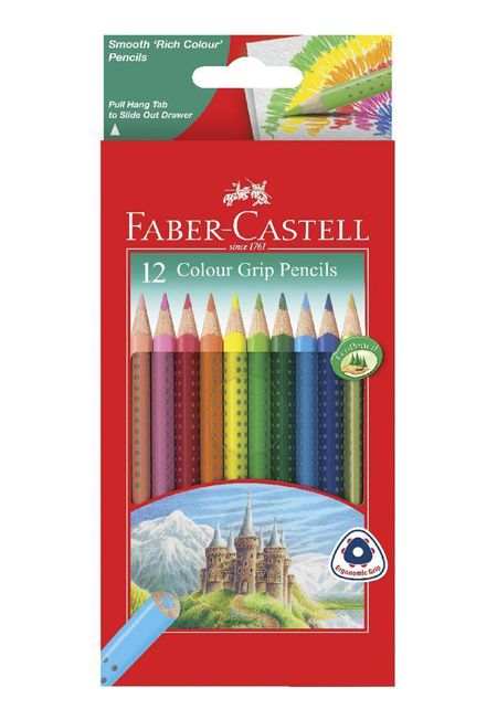Bút Chì Màu Faber Castell Grip (Hộp Giấy 12 Màu)