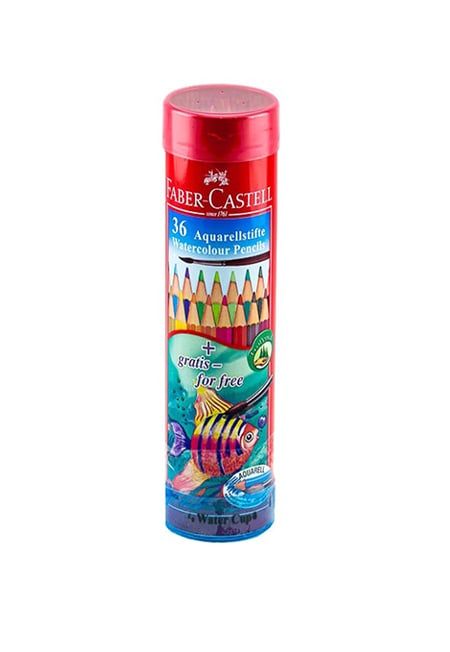 Bút Chì Màu Nước Faber Castell Fish (Hộp Thiếc 36 Màu Dài)