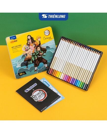 Hộp 24 Bút Chì Màu Thiên Long CPC-C043/DS (Hộp thiếc)