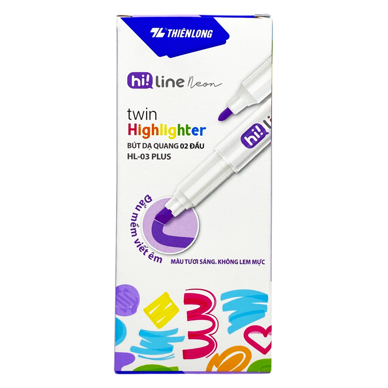 Thiên Long - Bút Dạ Quang HL-03 Plus Tím
