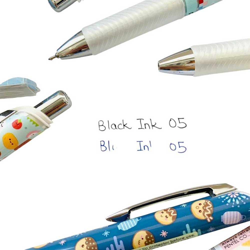 Pentel Energel Kawaii Bút Bi Gel 0.5mm Snacks Mực Xanh