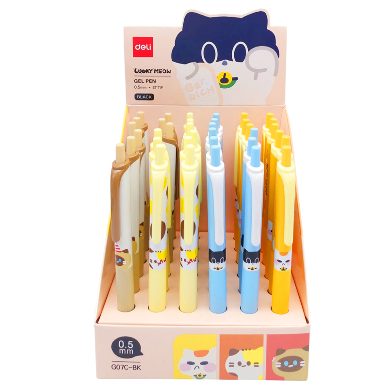Deli - Bút Gel 0.5mm Màu Đen EG07C-BK (Giao mẫu ngẫu nhiên)