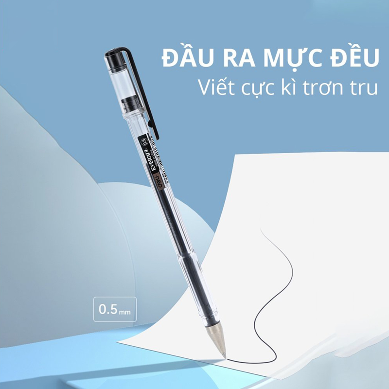 Bút Gel Deli 0.5mm Màu Đen EG65-BK