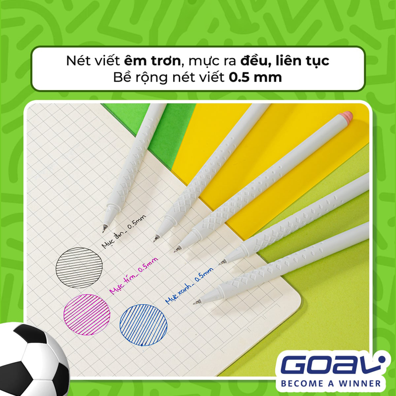 Bút Gel Thiên Long Gel-051 Tím-Nắp Cam Goal