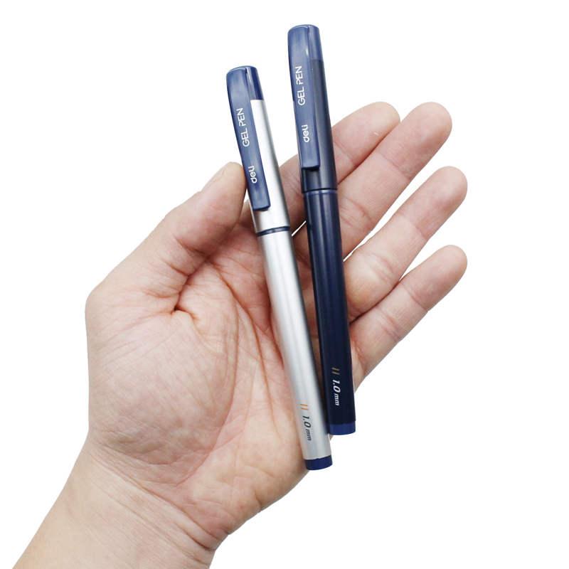 Bút Gel Deli Đậy Nắp 1.0mm Màu Xanh EG159-BL