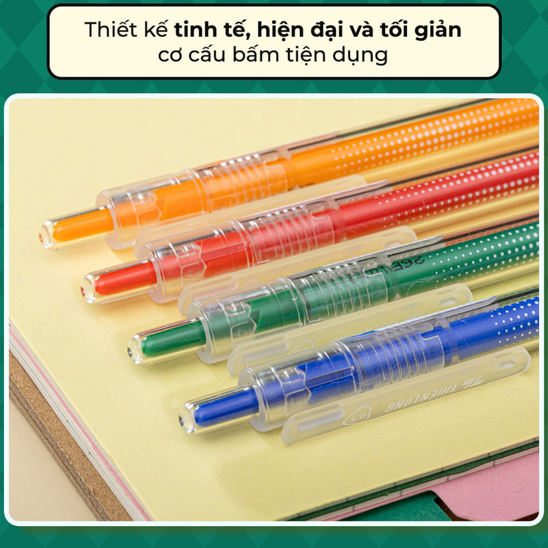 Bút Gel Thiên Long Gel-050/Plus Đỏ Cờ