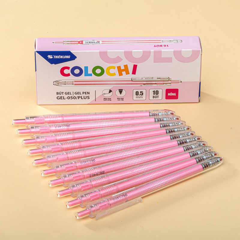 Bút Gel Thiên Long Gel-050/Plus Hồng