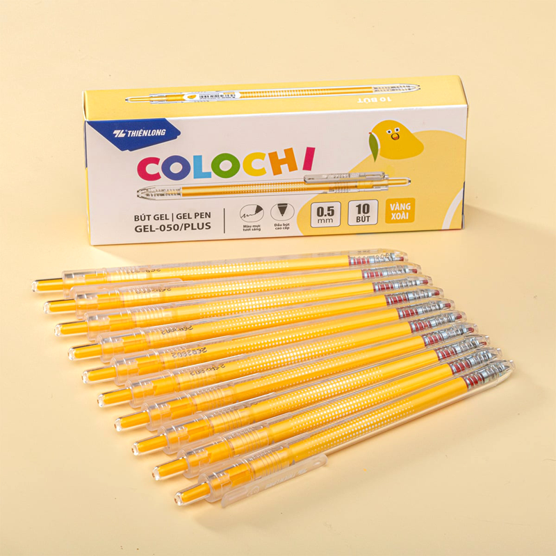 Bút Gel Thiên Long Gel-050/Plus Vàng Xoài