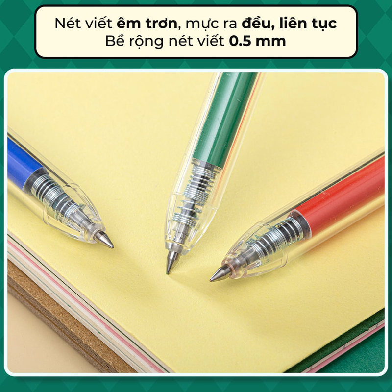 Bút Gel Thiên Long Gel-050/Plus Xanh Lá