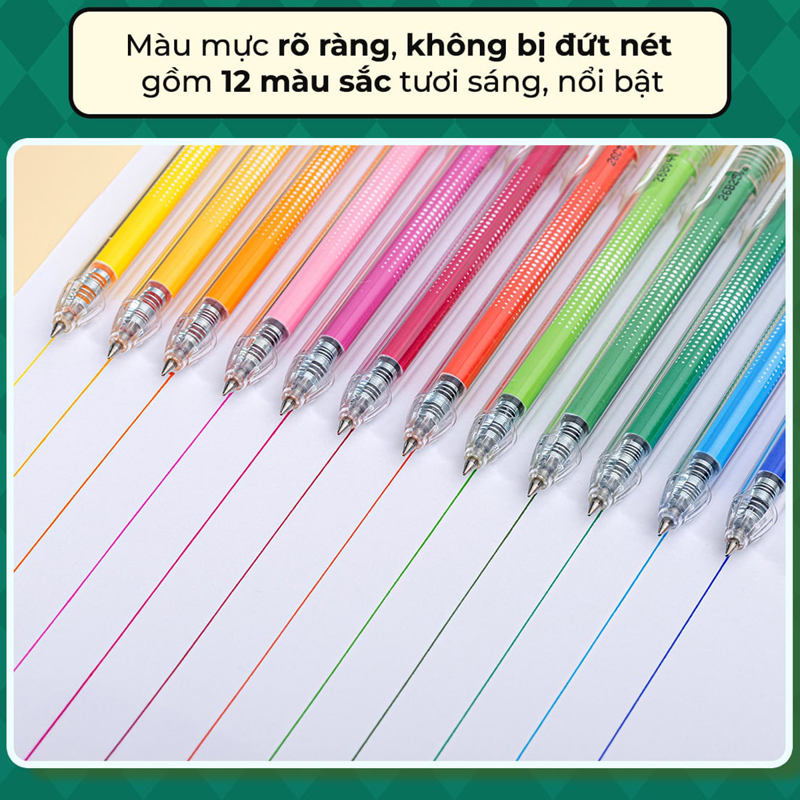 Bút Gel Thiên Long Gel-050/Plus Xanh Lá