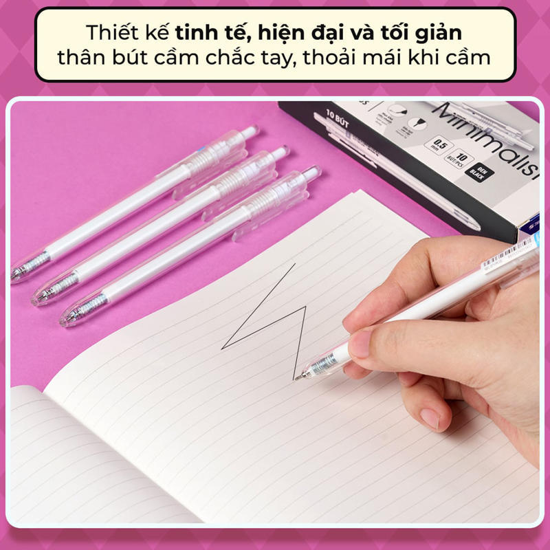 Bút Gel Thiên Long Gel-071/Plus Mực Đen
