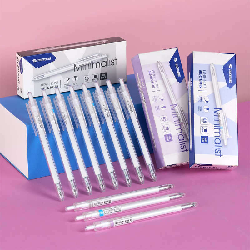 Bút Gel Thiên Long Gel-071/Plus Mực Xanh (Giao mẫu ngẫu nhiên)