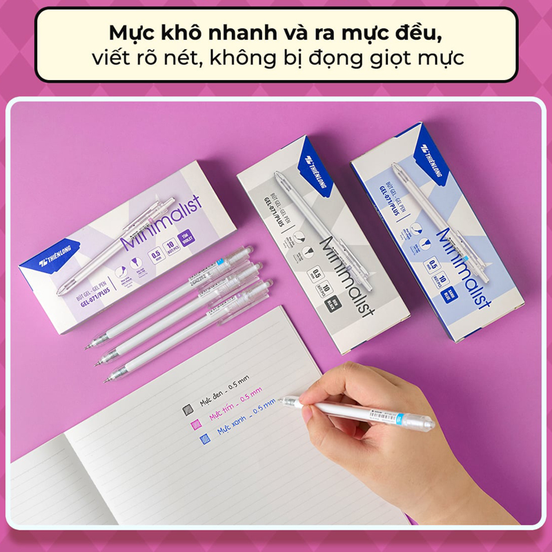 Bút Gel Thiên Long Gel-071/Plus Mực Xanh (Giao mẫu ngẫu nhiên)