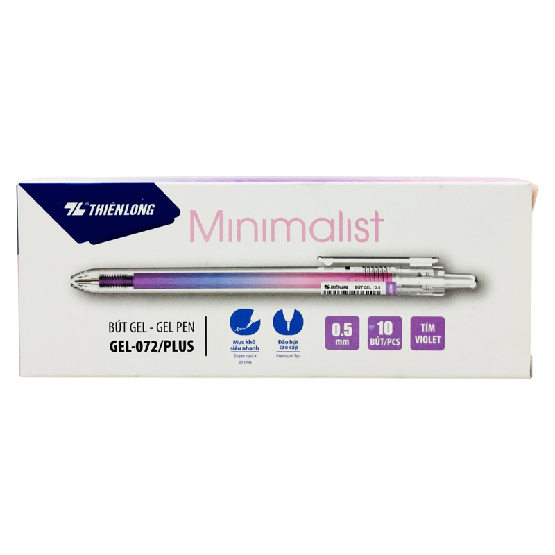 Bút Gel Thiên Long Gel-072/Plus Mực Tím (Giao mẫu ngẫu nhiên)