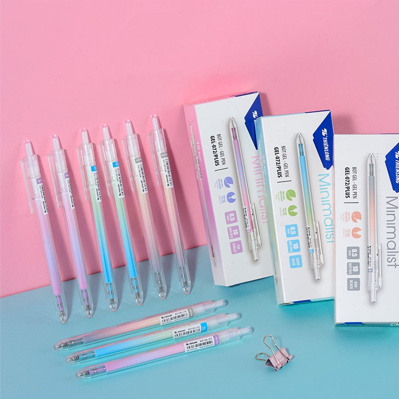 Bút Gel Thiên Long Gel-072/Plus Mực Xanh (Giao mẫu ngẫu nhiên)