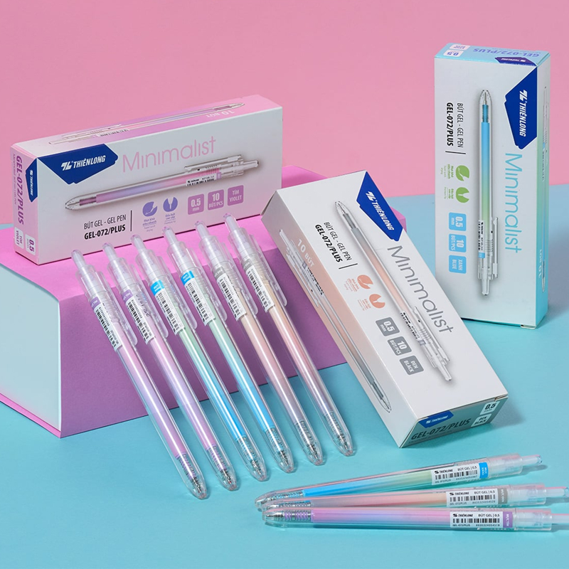 Bút Gel Thiên Long Gel-072/Plus Mực Xanh (Giao mẫu ngẫu nhiên)
