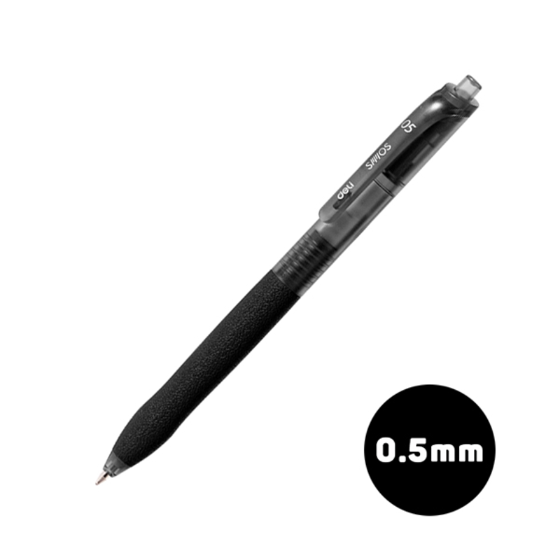 Deli - Bút Gel Học Sinh 0.5MM-Đen EG101-BK