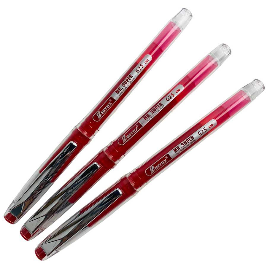 Bút Gel Mr Super Mực Đỏ 0.7mm G25