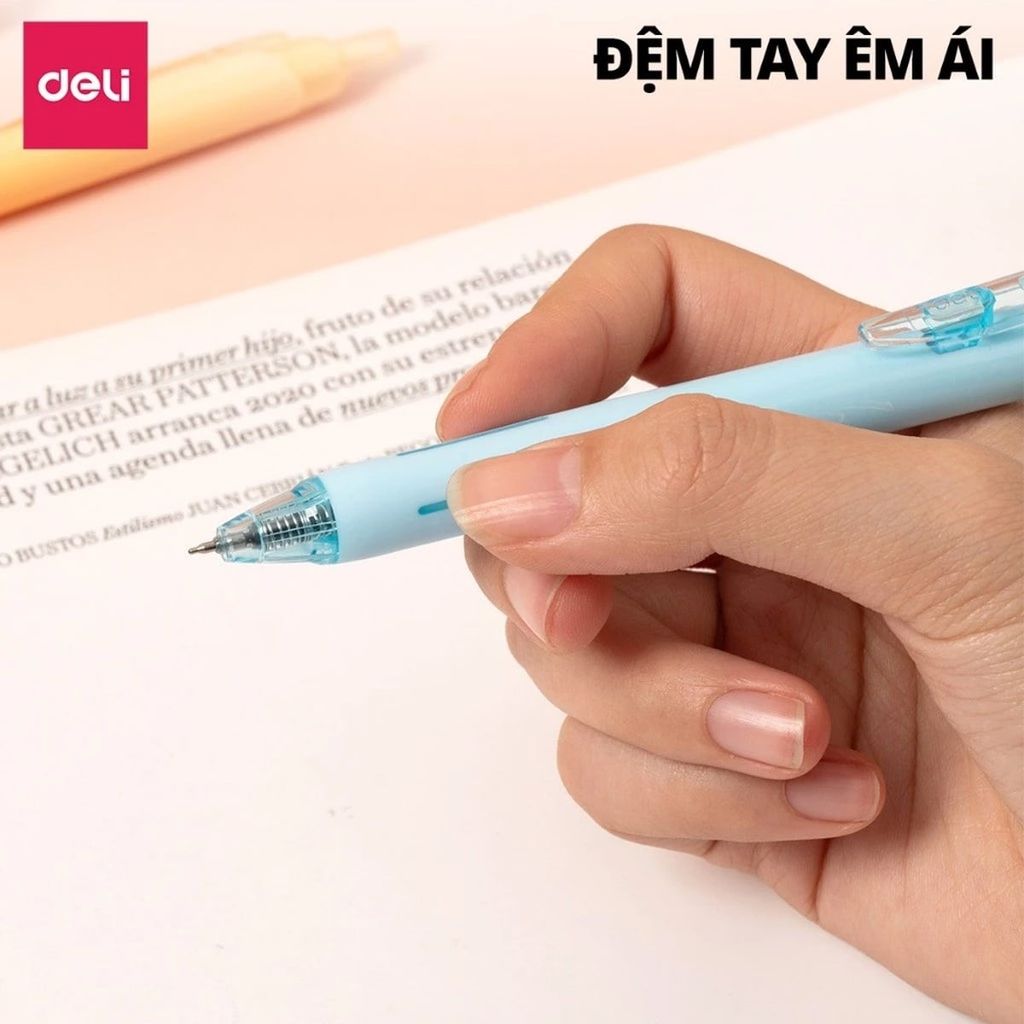 Deli - Bút Gel Nhanh Khô Mực Xanh Ngòi 0.5mm EG337-BL (Giao mẫu ngẫu nhiên)