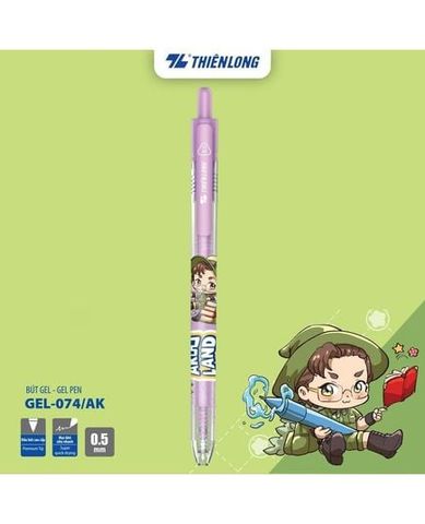 Bút Gel Thiên Long 0.5mm GEL-074/AK - Màu Tím