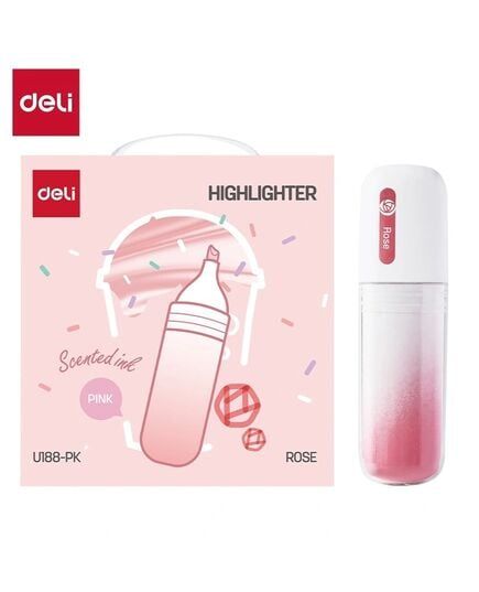 Bút Highlight Deli Hương Thơm Hồng EU188-PK