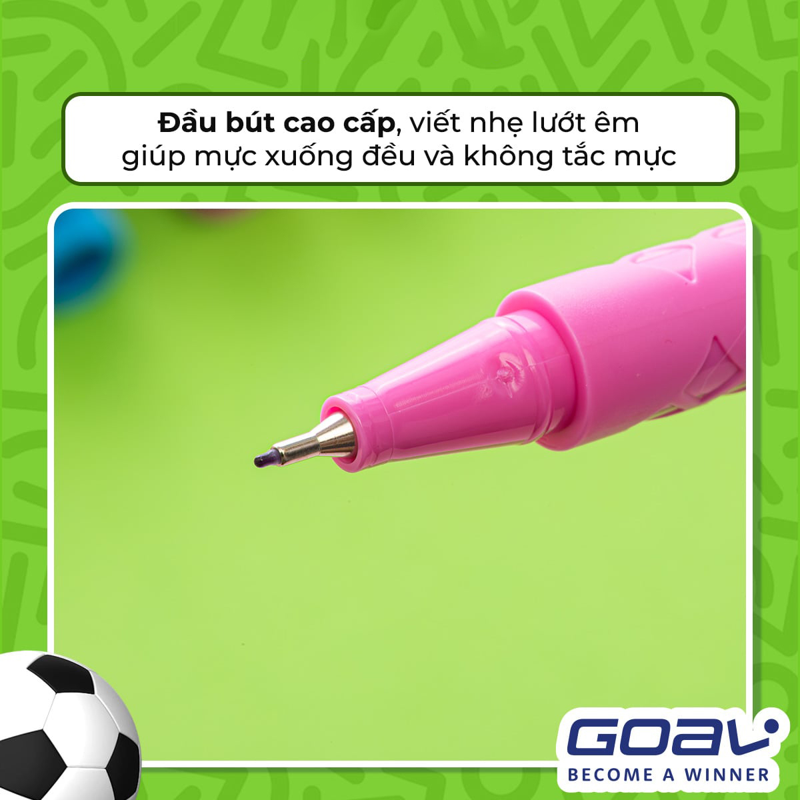 Bút Lông Kim Thiên Long FL-015 Tím-Cán Hồng Goal