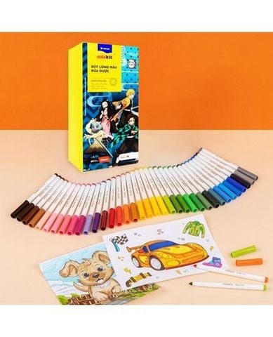 Hộp 48 Bút Lông Màu Rửa Được Thiên Long Fiber Pen Washable SWM-C012/DS