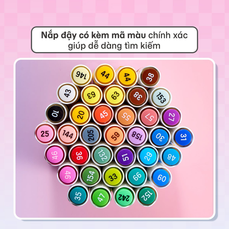 Bút Màu Colokit Acrylic 2 Đầu 2 Màu ACM-C029 (Hộp 24 Màu)