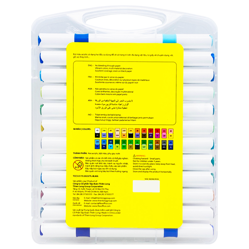Hộp Bút Màu Colokit Acrylic 2 Đầu 2 Màu ACM-C030 48 Màu