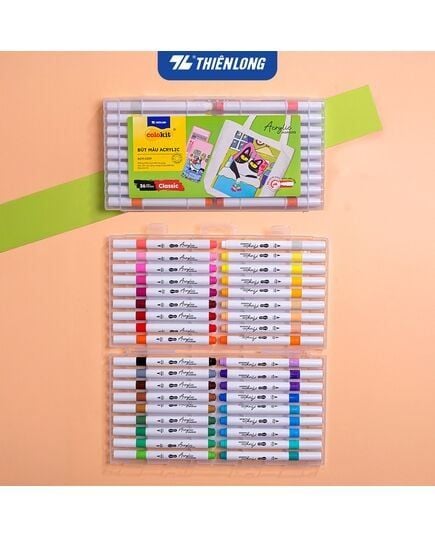 Hộp 36 Bút Lông Màu Thiên Long Acrylic Markers ACM-C019