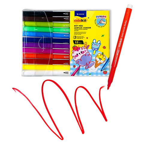 Hộp 12 Bút Màu Colokit Acrylic Junior ACM-C033
