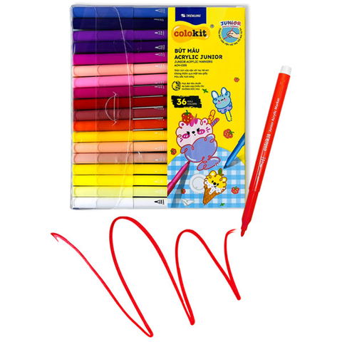 Hộp 36 Bút Màu Colokit Acrylic Junior ACM-C035