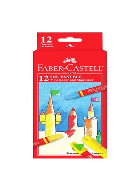 Bút Sáp Dầu Faber Castell Hexagonal Oil Pastels (Hộp 12 Màu + Chuốt)