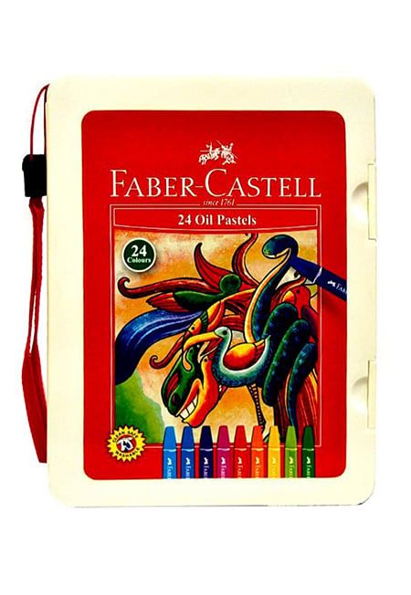 Bút Sáp Dầu Faber Castell Hexagonal Oil Pastels (Hộp 24 Màu + Chuốt)