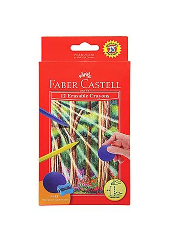 Bút Sáp Màu Faber Castell (Hộp 12 Màu Có Thể Tẩy Được)
