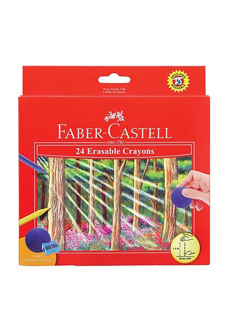 Bút Sáp Màu Faber Castell (Hộp 24 Màu Có Thể Tẩy Được )