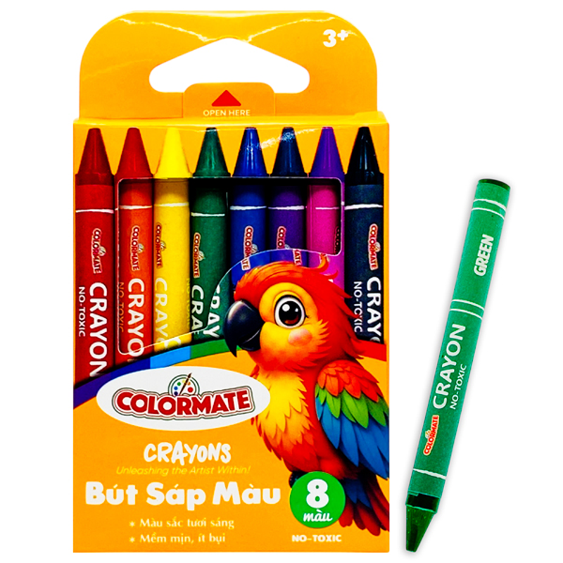Colormate Hộp 8 Bút Sáp Màu 115190